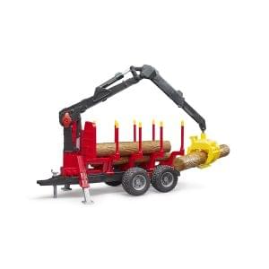 Prikolica s trupcima i kranom BRUDER U02252 igračka