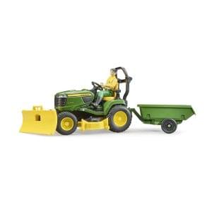 JOHN DEERE traktor kosilica s vrtlarom i prikolicom BRUDER U62104 igračka