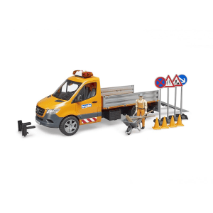 MERCEDES BENZ Sprinter komunalno vozilo, rotacija, sirena, vozač + oprema BRUDER U02677 igračka