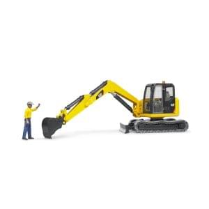 CAT® Mini Excavator + radnik BRUDER U02466 igračka